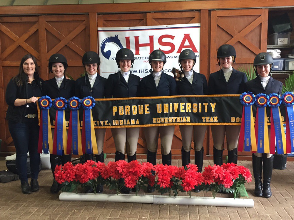 Purdue Equestrian Team, Champion Team of Zone 7. Photo by Laura Lucas.
